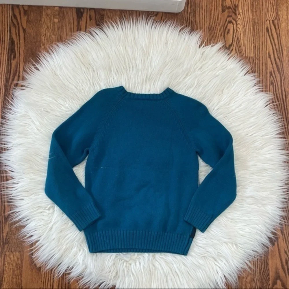 Gymboree‎ blue embroidered knit ski sweater boys size M 7-8